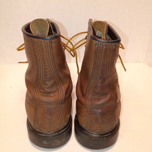 RED WING Vintage Men 10.5D Lace-up Logger 2233 Safety Toe Brown Leather - Picture 9 of 12